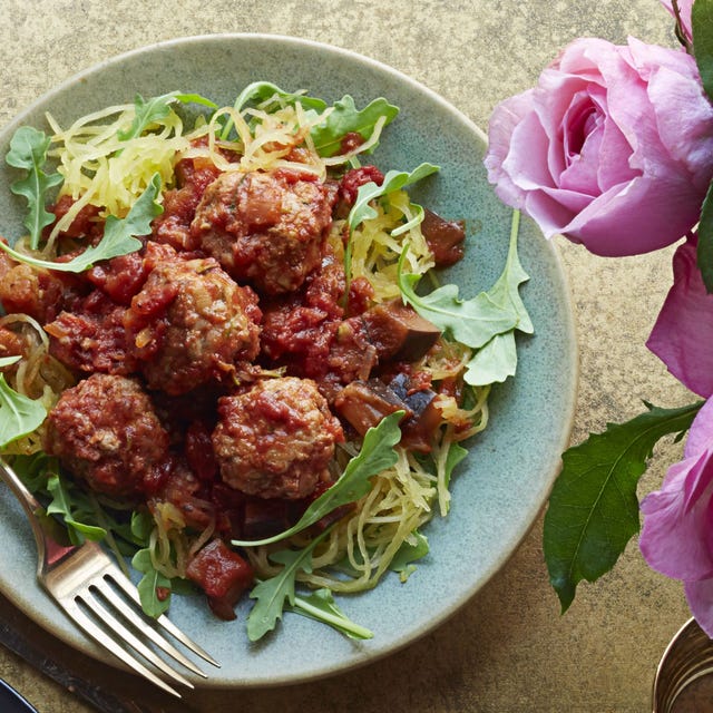 Spaghetti Squash and Meatballs spaghetti squash and meatballs