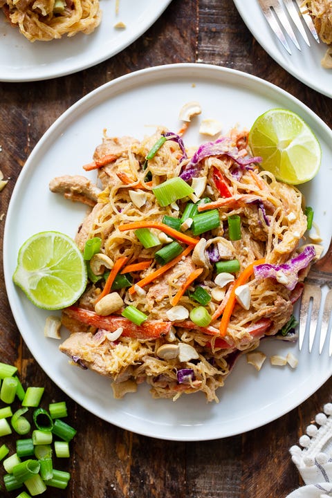 Spaghetti Squash Pad Thai With Chicken