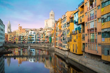 oude centrum van girona bij barcelona, spanje