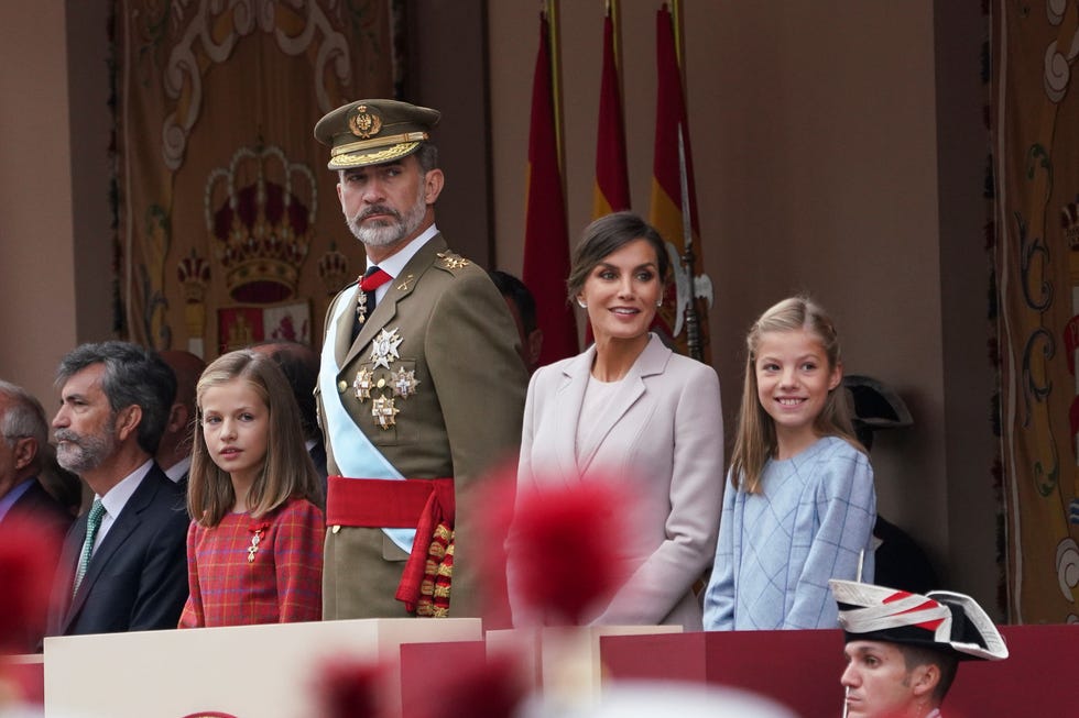 Spanish Royal Family Mark Spain's National Day In Madrid