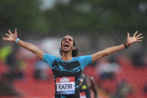 el atleta mohamed katir en la liga de diamante de mónaco 2021