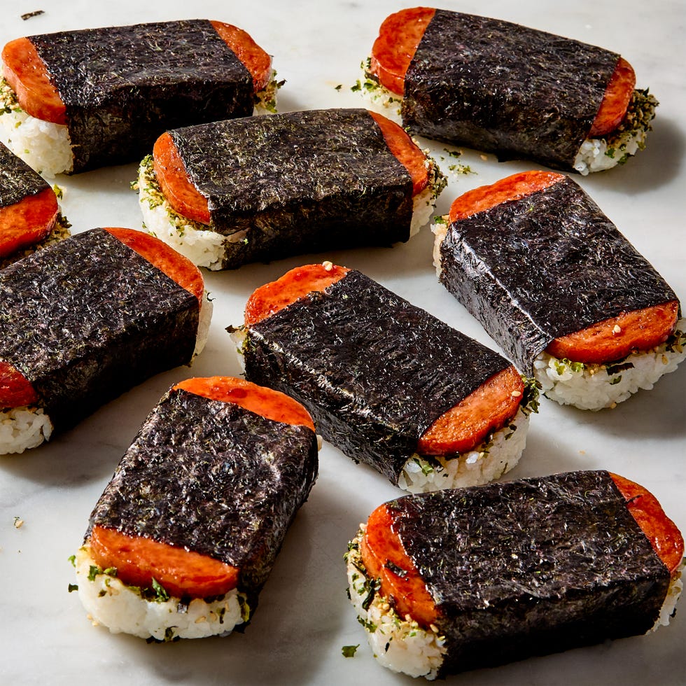 spam musubi wrapped in nori