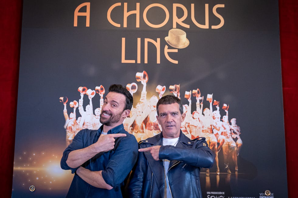 antonio banderas and pablo puyol present 'a chorus line' in barcelona