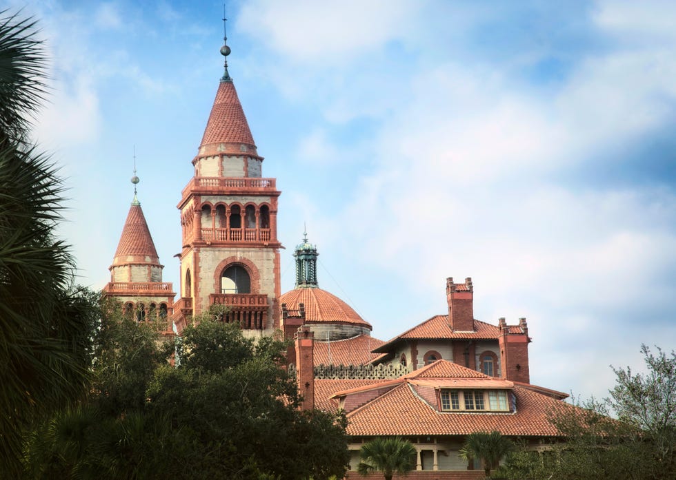 spanish style towers and tiled roofs