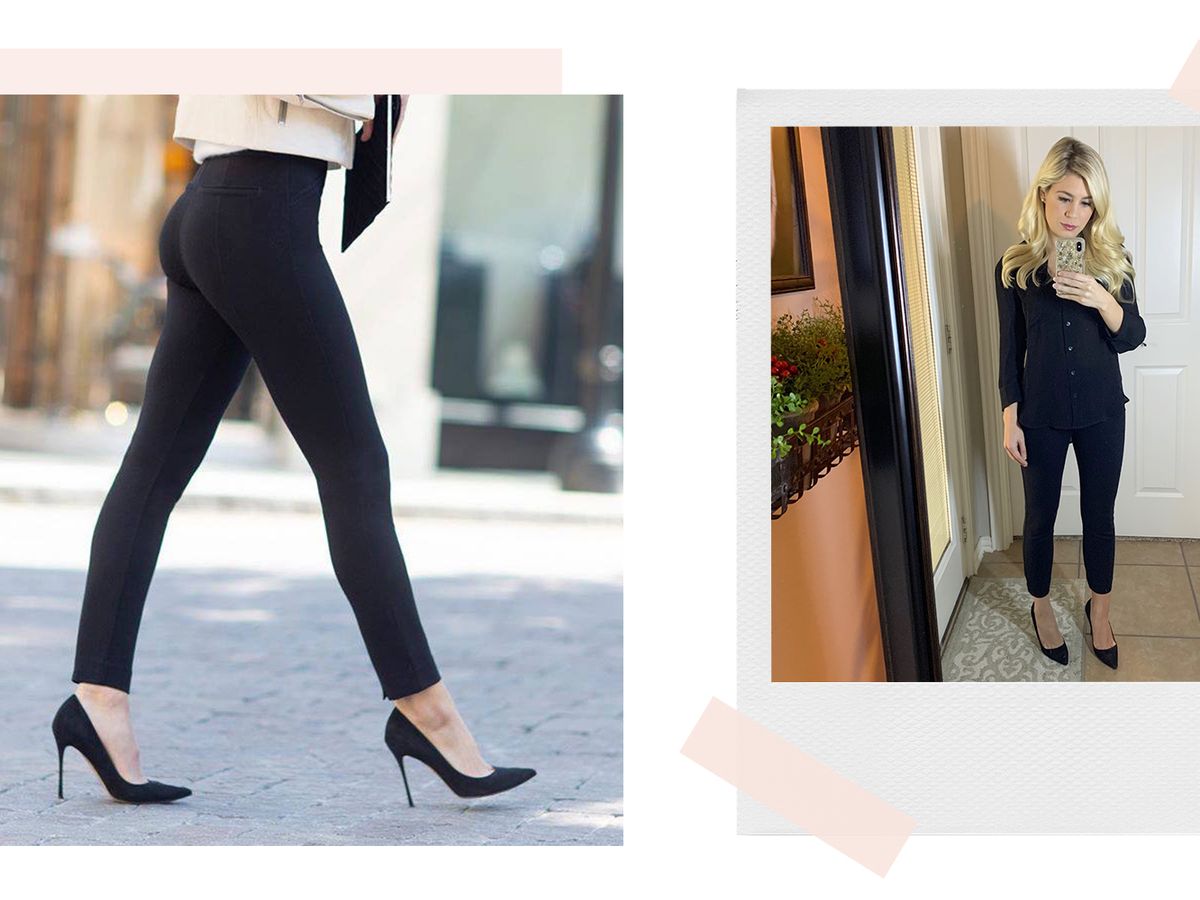 The Perfect Pant, Black Ankle Back Seam Skinny