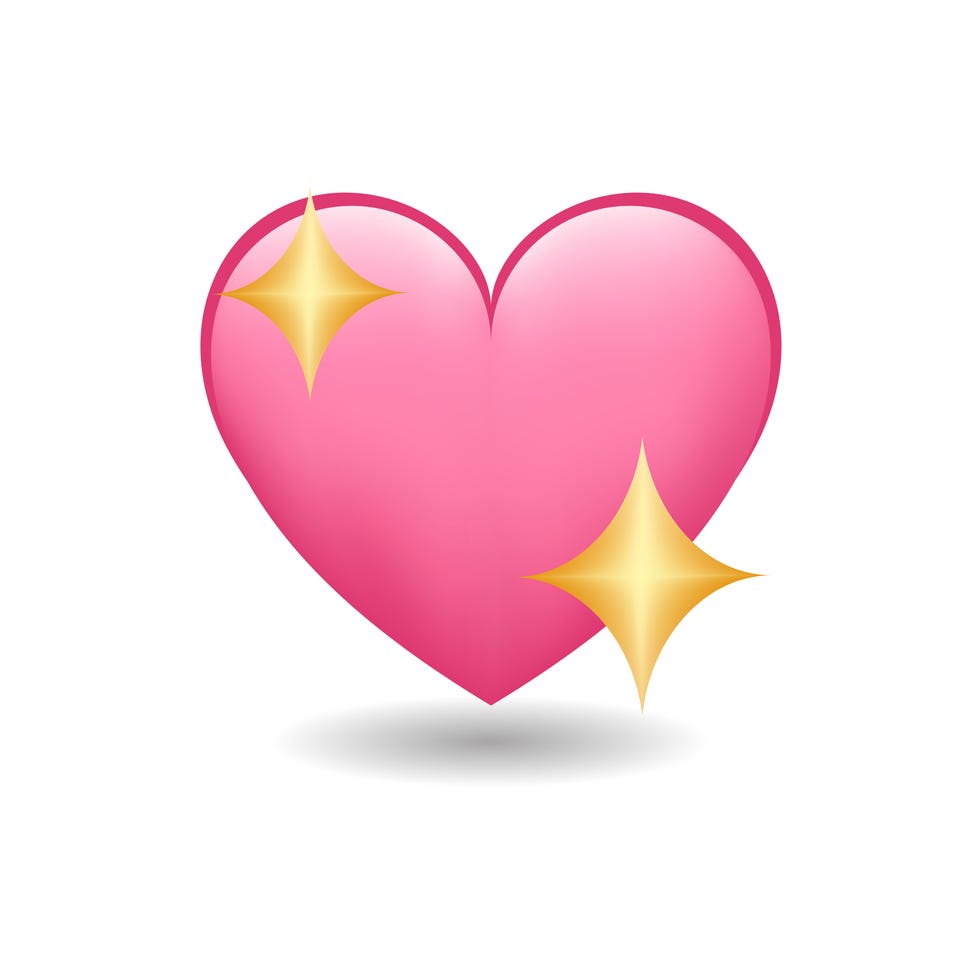 sparkling pink heart love emoji