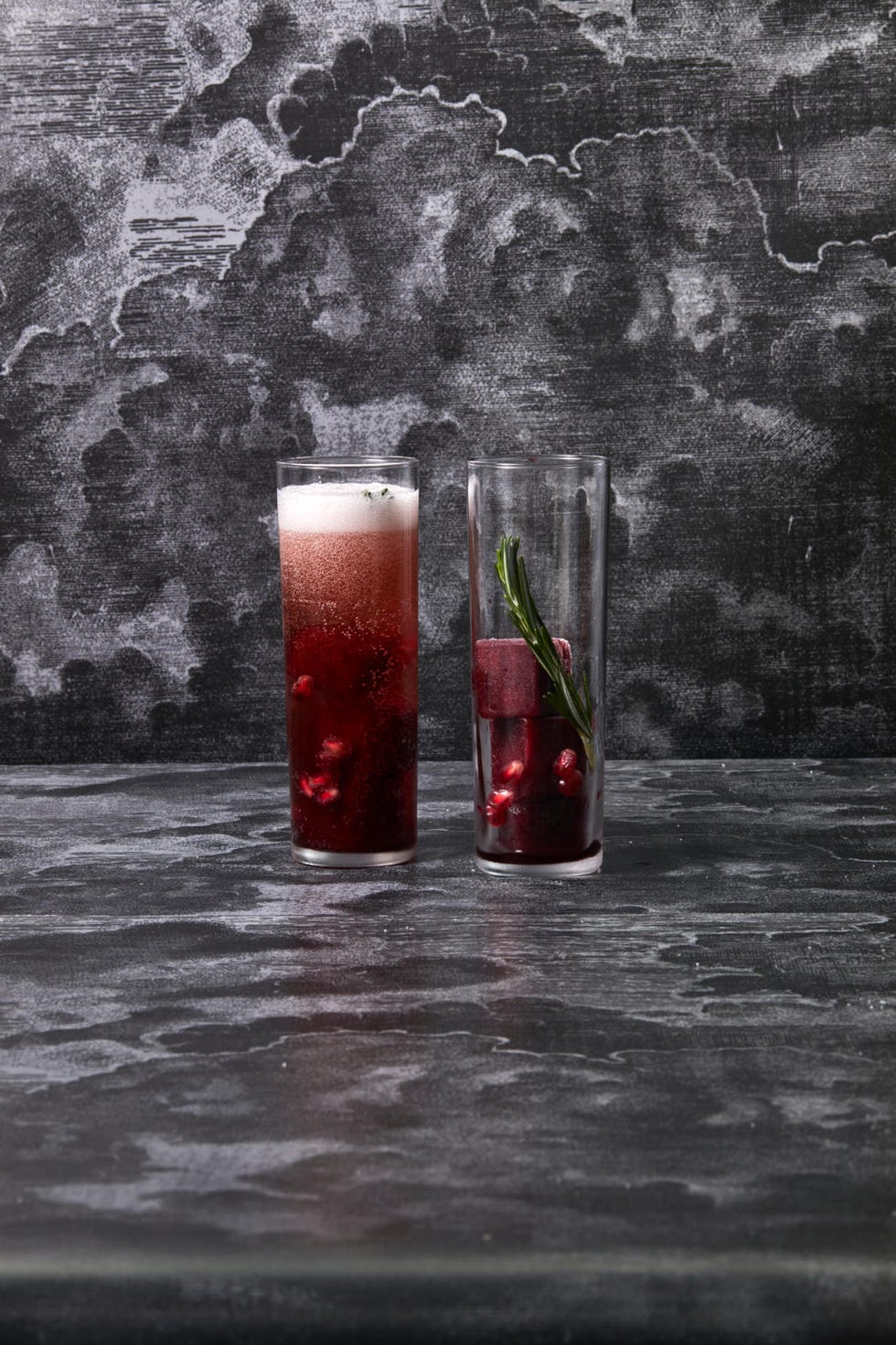 sparkling pomegranate cocktail