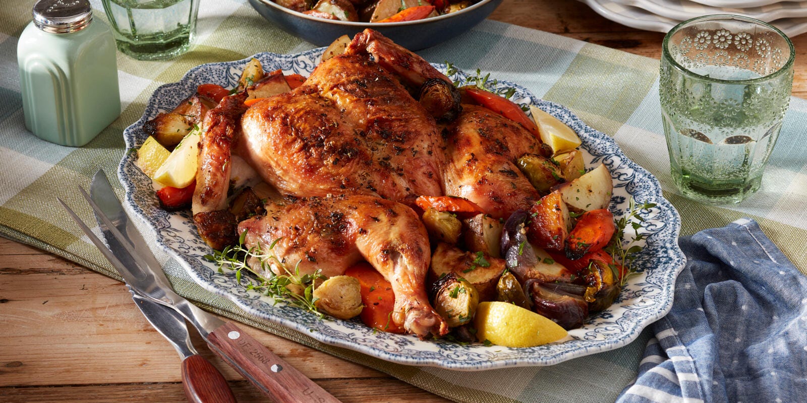 Roast a Juicy Spatchcock Chicken with Vegetables for Dinner