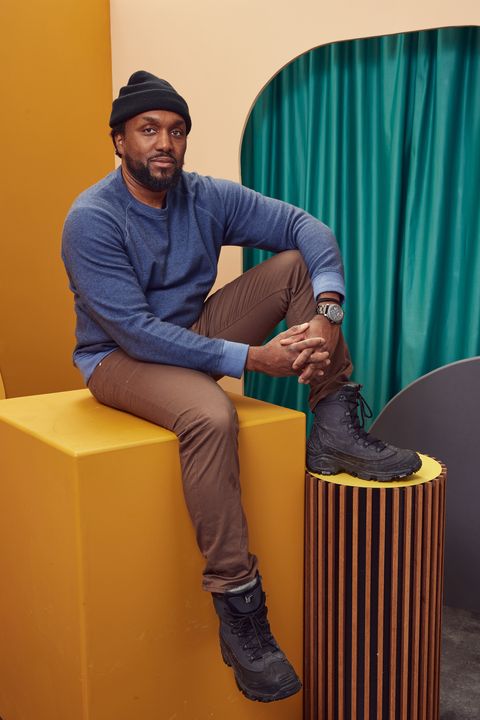 park city, utah january 20 rashad frett of ‘ricky’ poses for a portrait at getty images portrait studio at stacy's roots to rise market on january 20, 2023 in park city, utah photo by emily assirancontour by getty images for stacy's pita chips