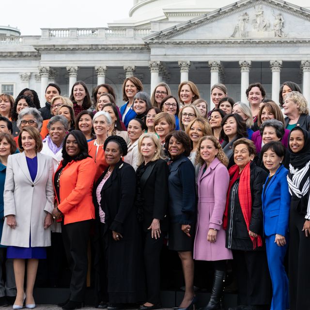 House Speaker Nancy Pelosi Poses For Photo With Democratic Women Members Of The 116th Congress At Capitol