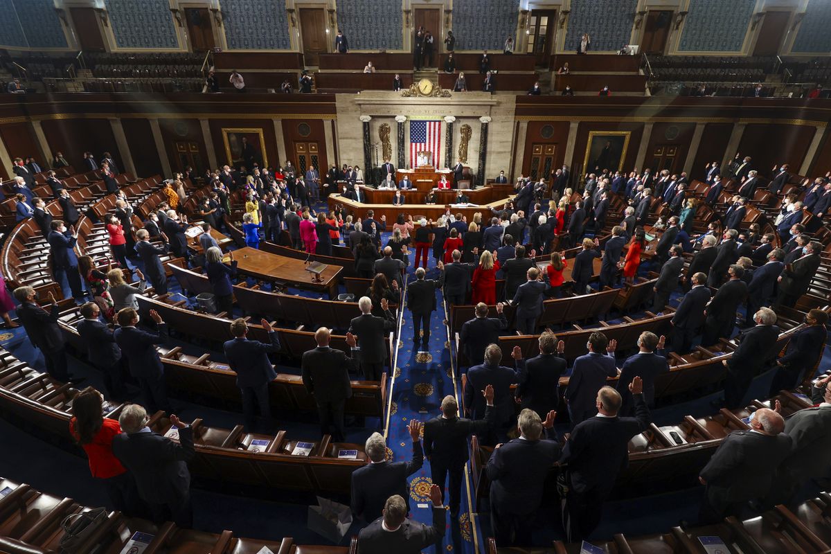 the us house of representatives convenes 117th congress, swears in new members