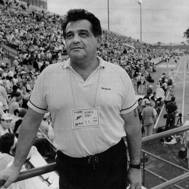 jul 20 1988; special to the denver post auth. ed. jim herre olympic coach joe vigil pauses dur