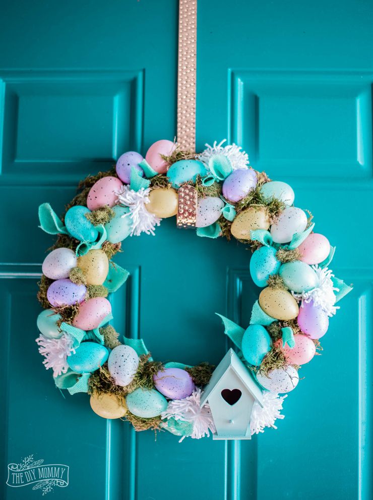 Wreath with deals Easter bunny and eggs all homemade