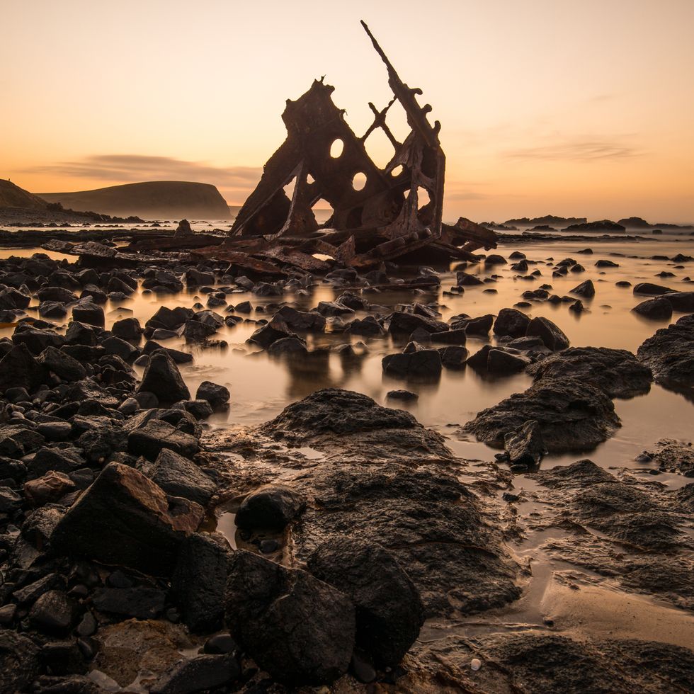 ss speke shipwreck phillip island australia sunset