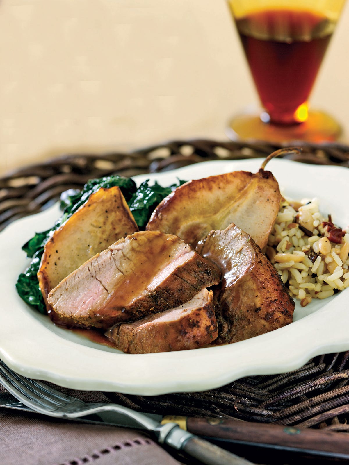 Spiced Pork Tenderloin with Sautéed Pears