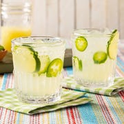 spicy jalapeno margarita recipe spicy jalapeno margarita in two glasses with jalapenos