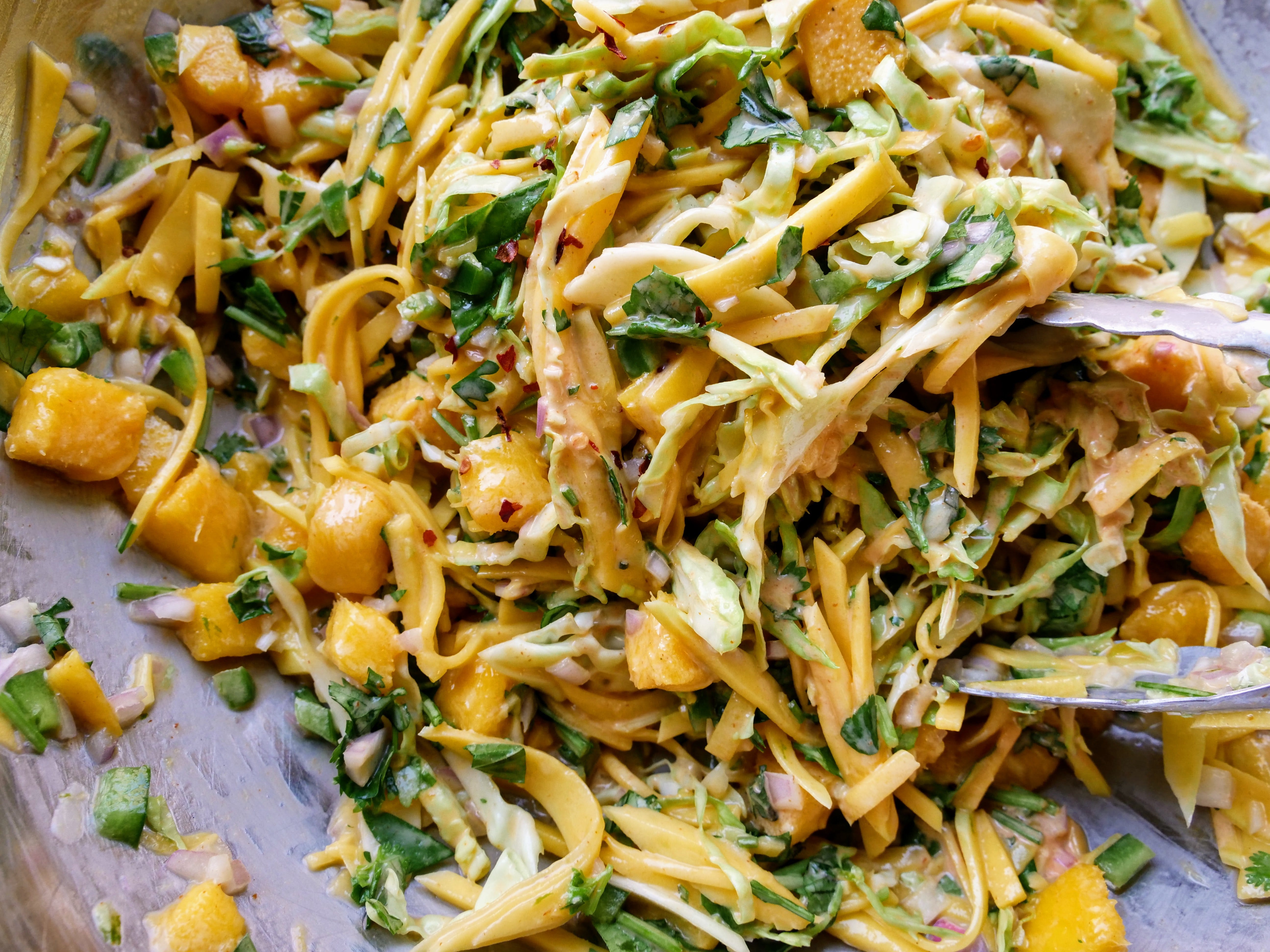 Easy Spicy Mango Slaw Recipe How To Make Spicy Mango Slaw