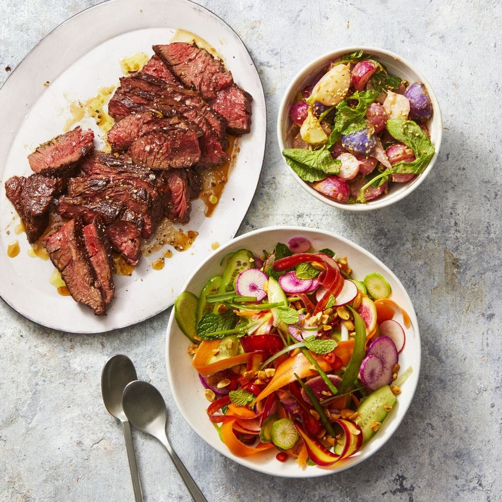 steak recipes   spicy radish salad with seared steak