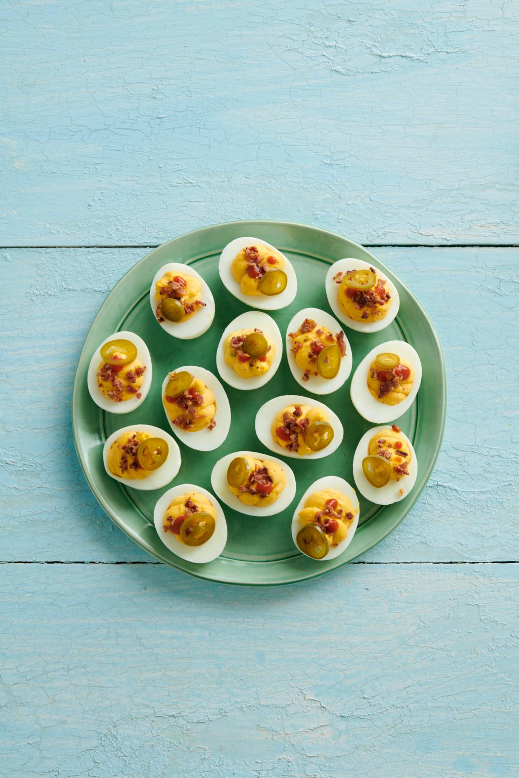 Spicy Sriracha Deviled Eggs