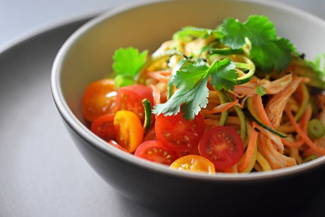 spicy thai zoodle salad