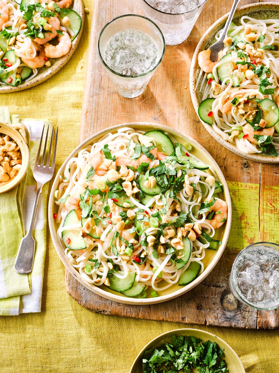 prawn and peanut noodle salad