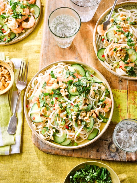 prawn and peanut noodle salad