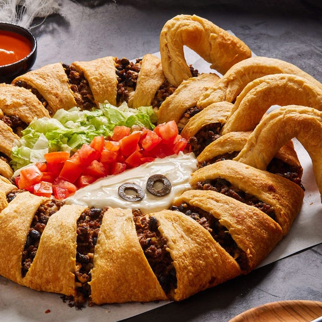 Spider Taco Ring crescent taco ring shaped like a spider