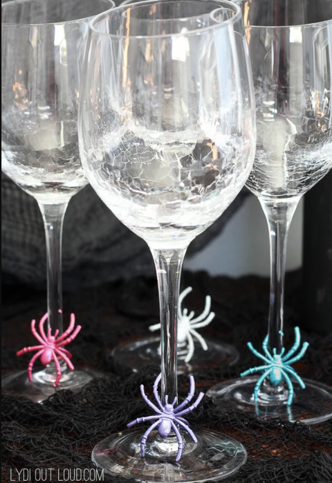 spider wine charms indoor halloween decorations