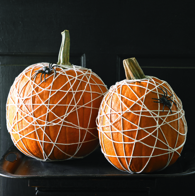 spider web pumpkins