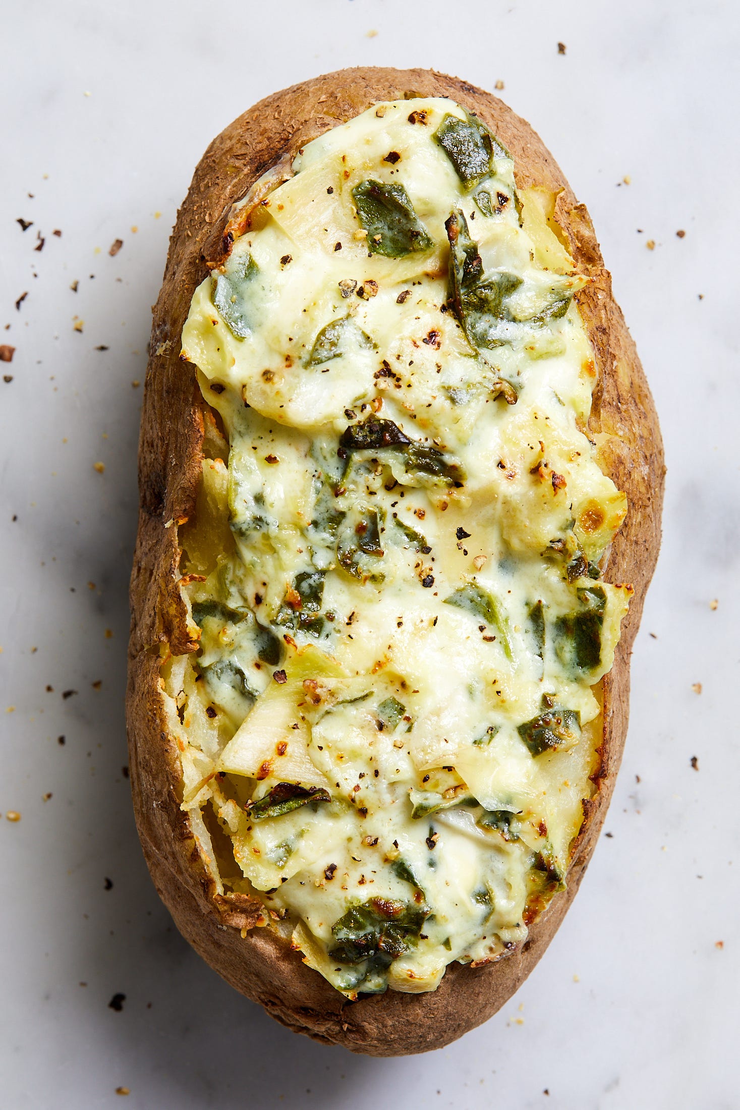Best Spinach Artichoke Baked Potatoes Recipe How To Make Spinach 