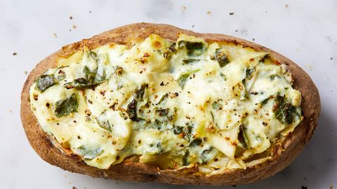 preview for Spinach & Artichoke Baked Potatoes Are The Ultimate Comfort Food