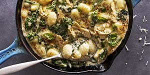 one pan creamy spinach artichoke gnocchi