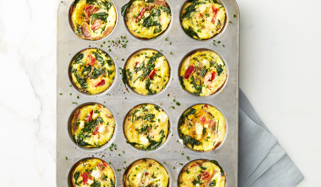 Healthy Spinach & Goat Cheese Egg Muffins Recipe
