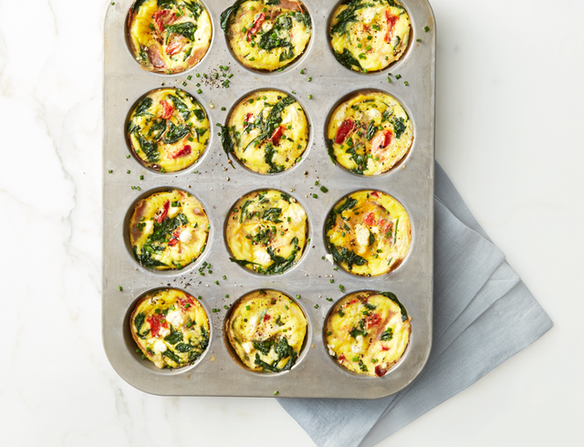 Spinach, Mushroom & Goat Cheese Scrambled Egg Breakfast Muffins - Dash of  Jazz