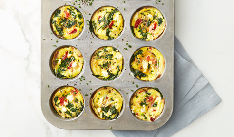 healthy breakfast recipes for weight loss spinach and goat cheese egg muffins