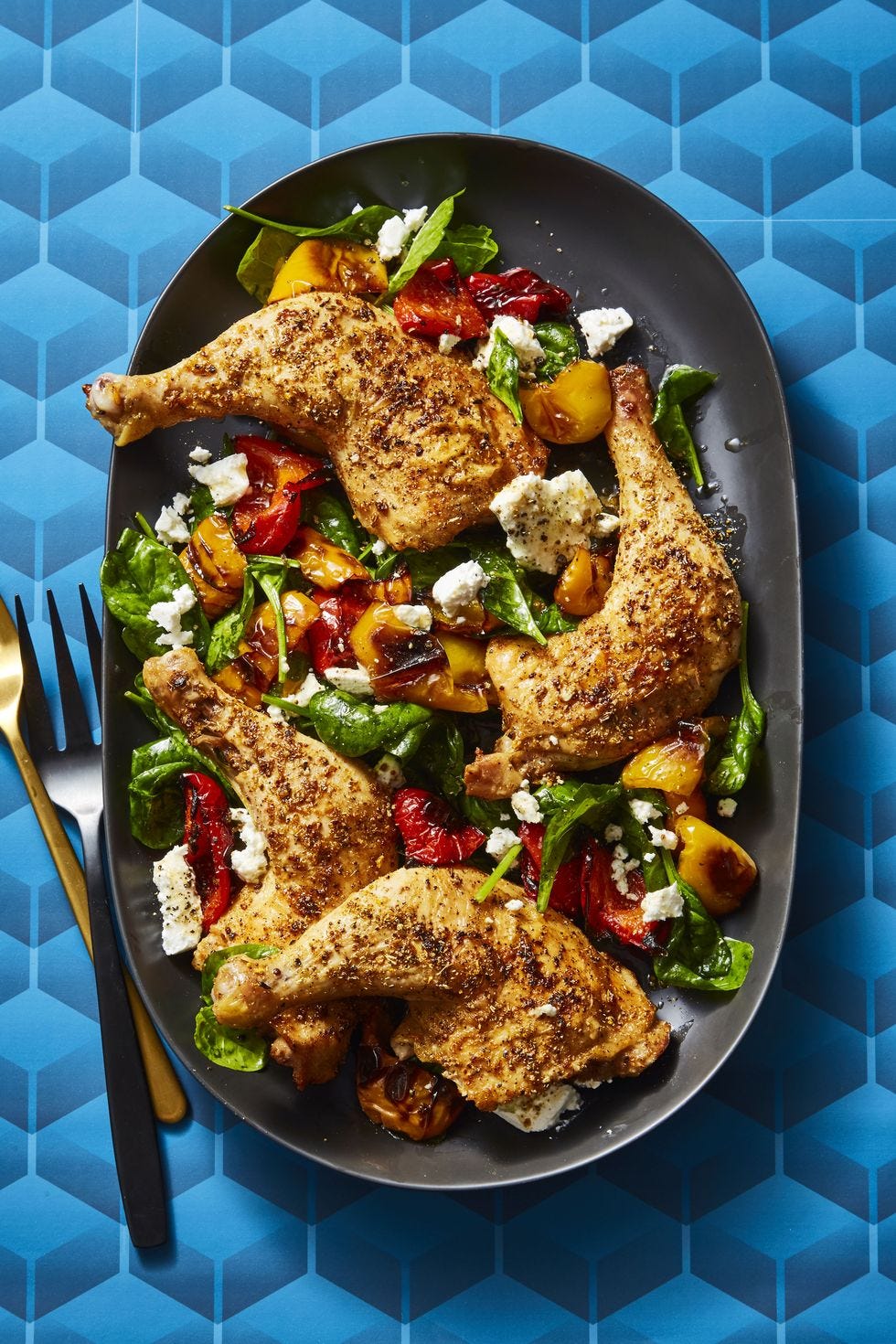 spinach recipes - fennel roasted chicken