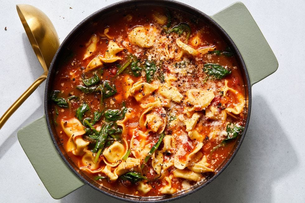 spinach tortellini soup