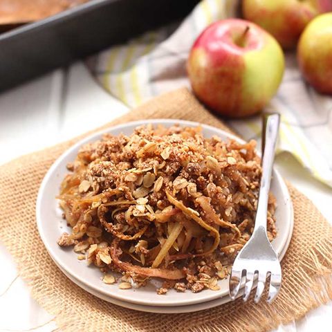 spiralized apple crumble