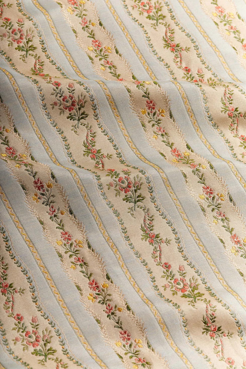striped floral fabric