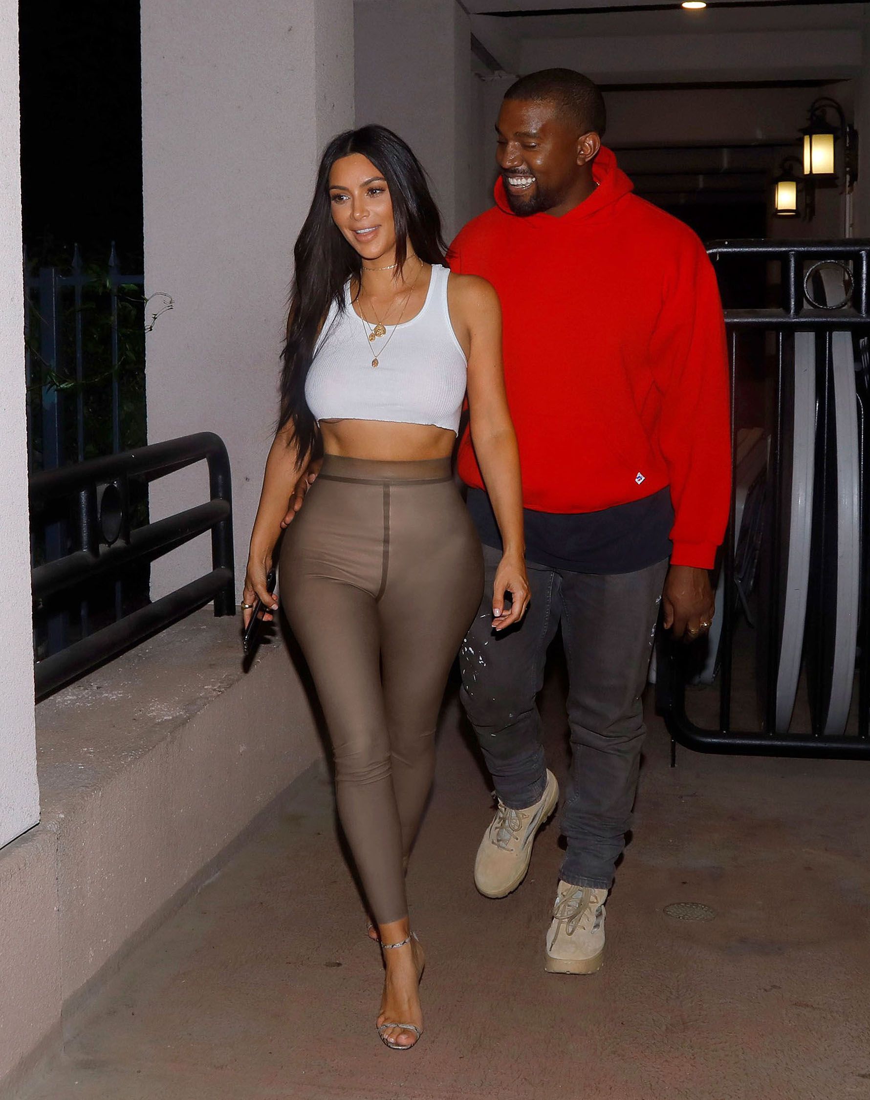 Kim Kardashian Big Booty Porn - Kim Kardashian's Right Boob Tried to Make a Break for It on Date Night With  Kanye