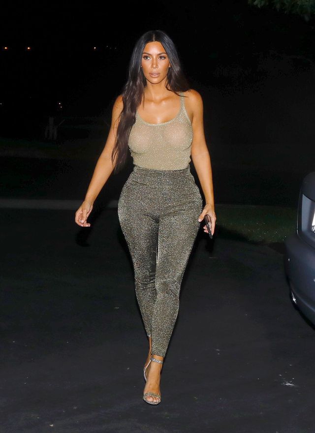Kim Kardasian Wore All the Glitter and None of the Underwear — Kim K's Most  Sparkly Outfit