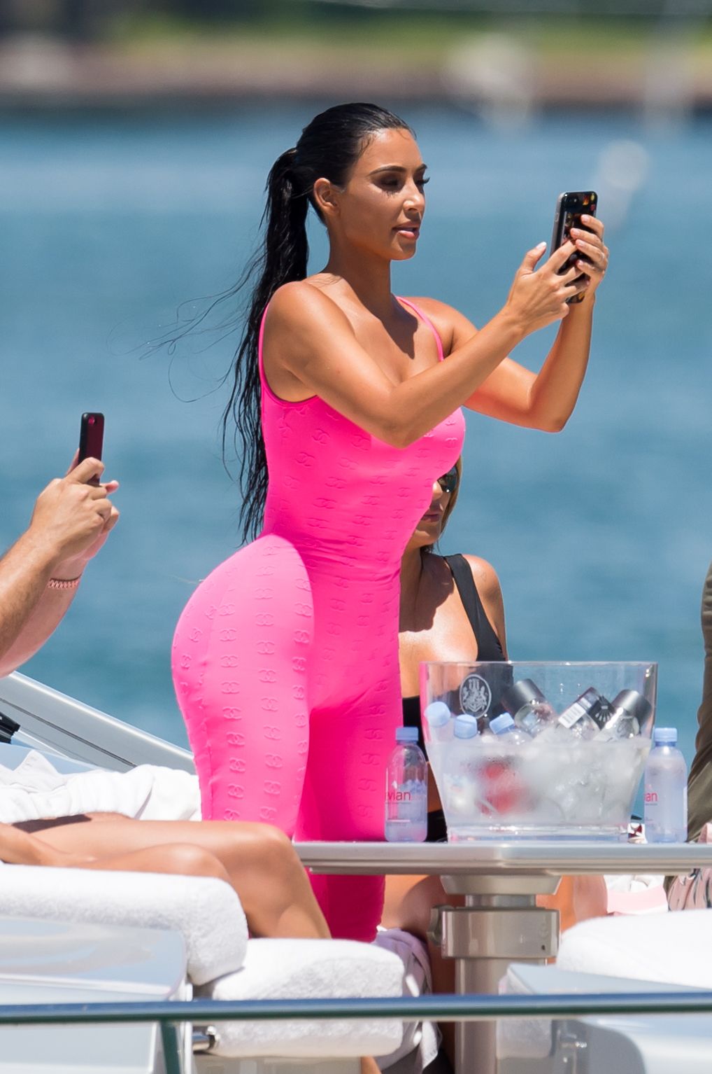 kim kardashian pink chanel jumpsuit