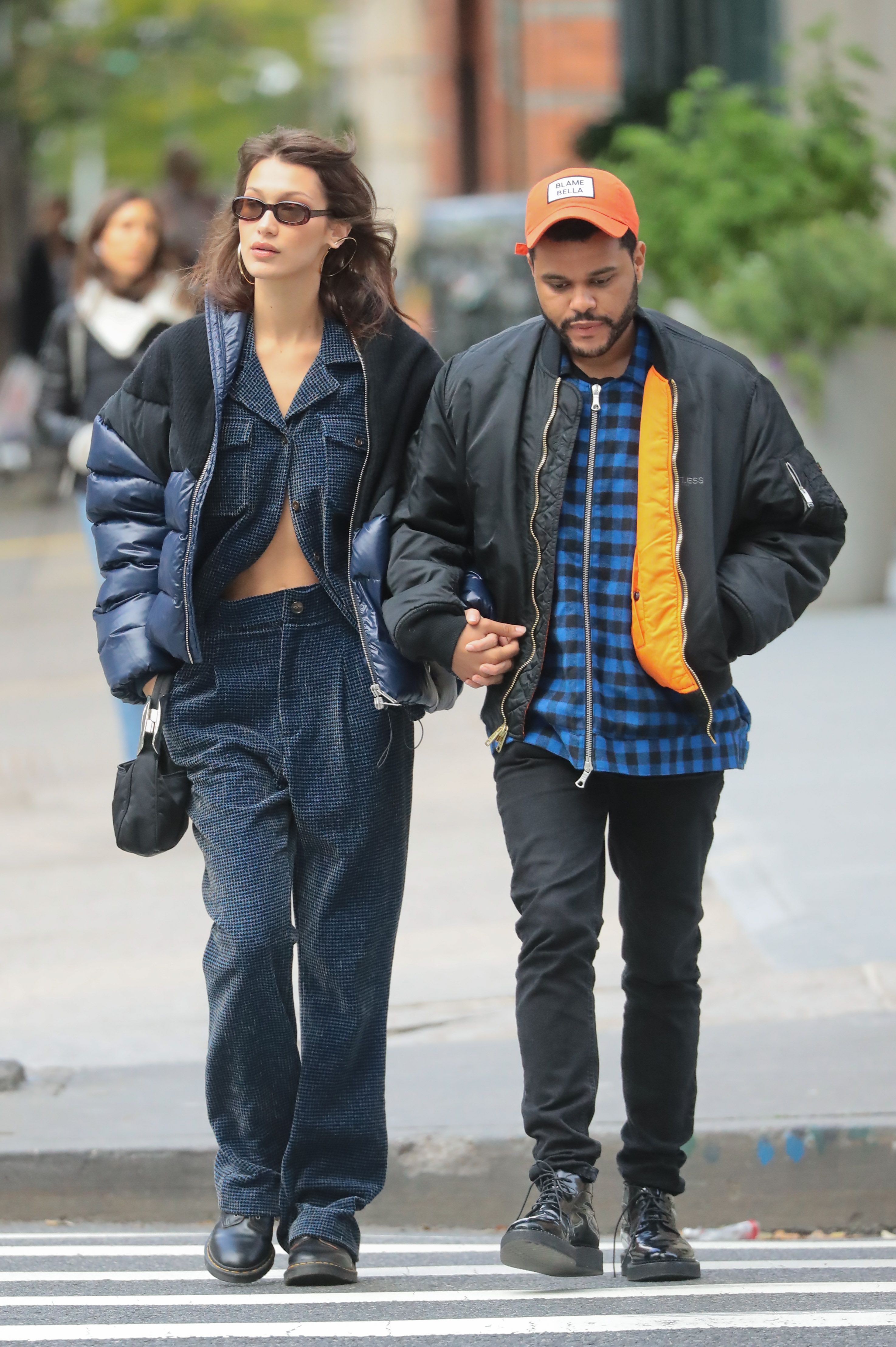 Bella Hadid and The Weeknd Wore Matching Outfits in New York City