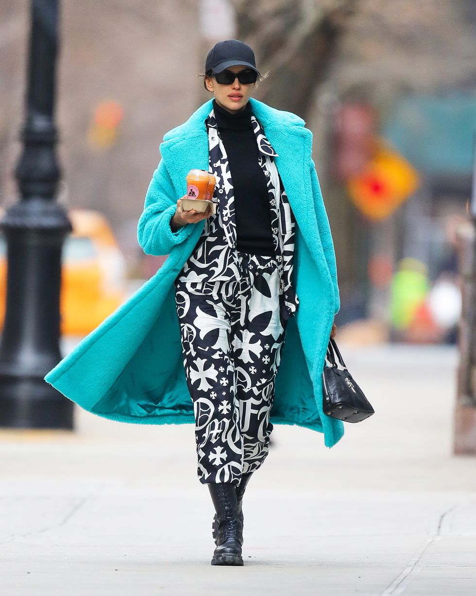 Irina Shayk Looks Chic in Max Mara During a Juice Run in New York City