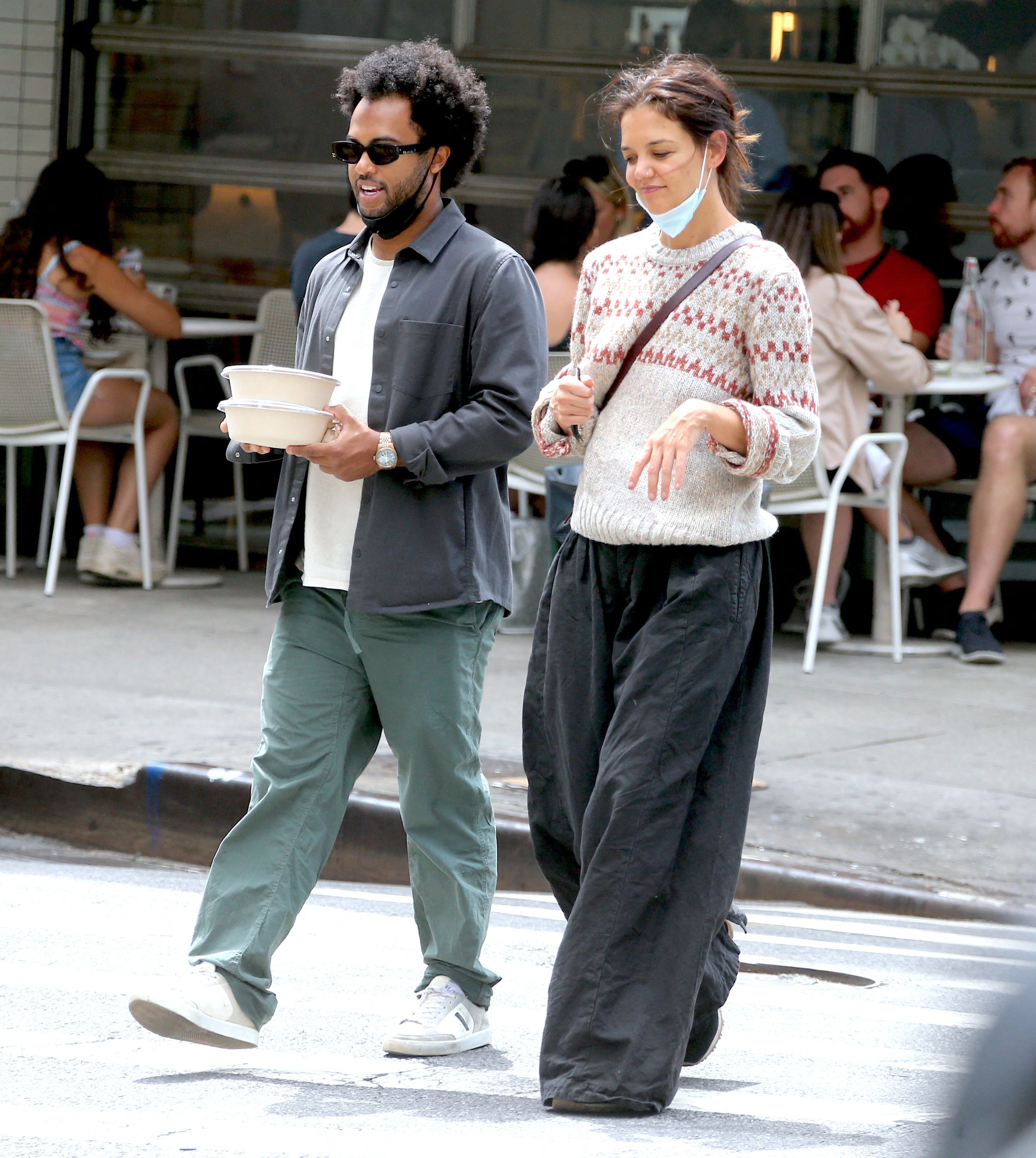 Katie Holmes goes casual in sweatpants in New York