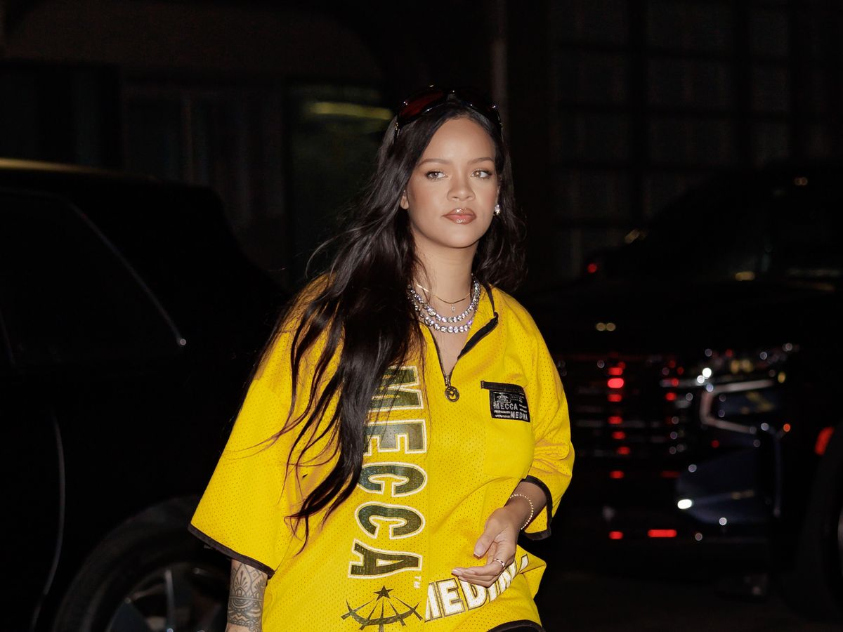 See Rihanna Style an Oversized Jersey as a Dress