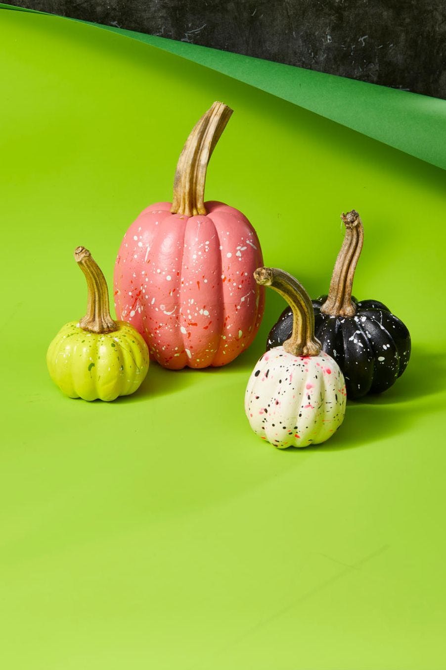 splatter paint pumpkin