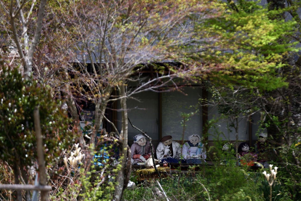 POPPENDORP JAPAN  Nadat het inwonertal van het dorpje Nagaro tot 35 zielen was gedaald begon de plaatselijke kunstenares Tsukimi Ayano met het creren van levensechte nabootsingen van dorpsbewoners die waren overleden of vertrokken Nu wordt het dorpje bewoond door ruim 350 poppen en is het daarmee een unieke toeristische trekpleister geworden voor reizigers met een hang naar het griezelige