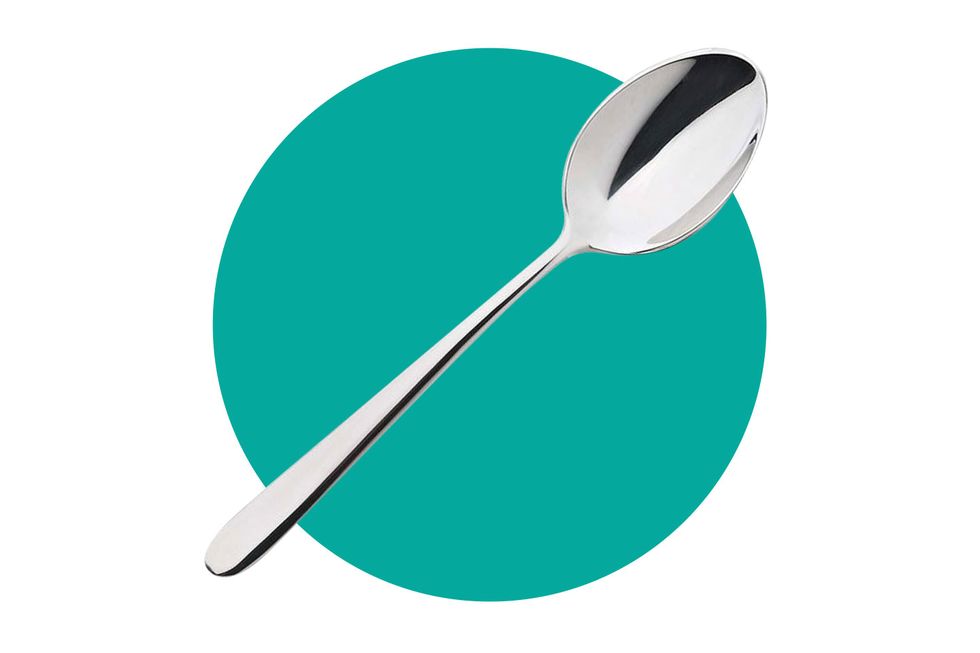 Spoon, Aqua, Turquoise, Cutlery, Tableware, Logo, Circle, Illustration, 