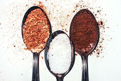 spoons with ingredients